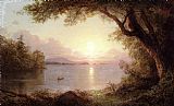 Frederic Edwin Church Landscape in the Adirondacks painting
